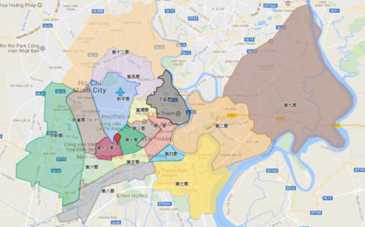 越南地图,房地产企业