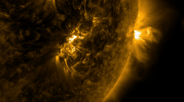 NASA太阳动力天文台9月10日观测到的太阳耀斑