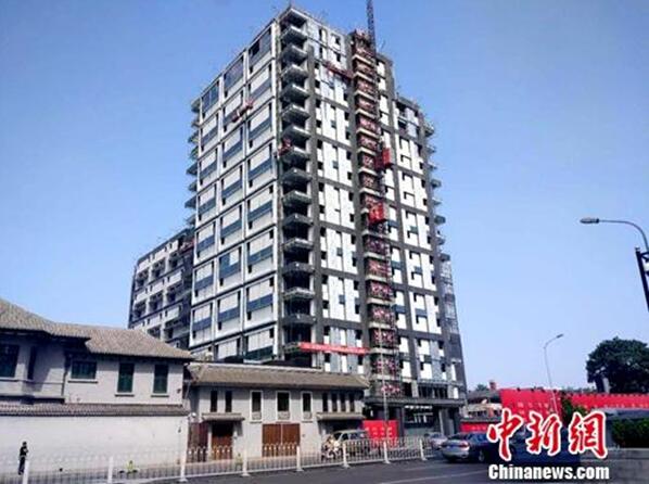 北京一处正在建设的楼房